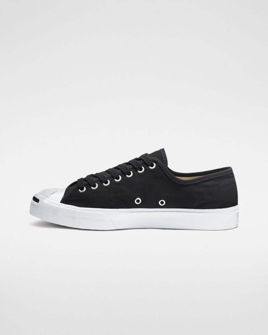 Men's Converse Jack Purcell Canvas Low Top Shoes Black / White / Black | AU C4350T